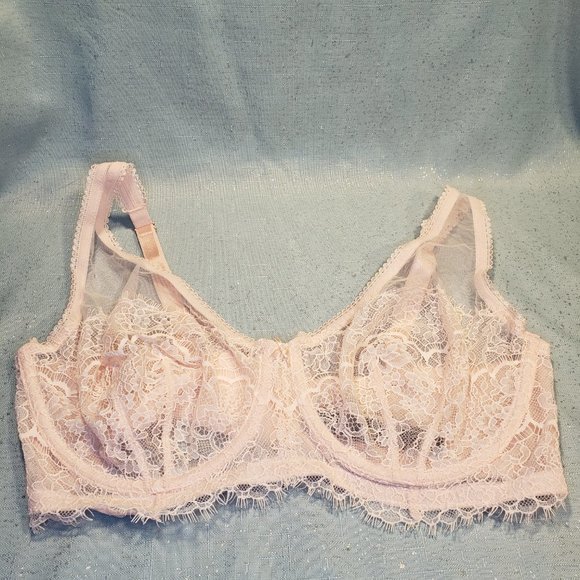 BRAND NEW -36DD- Victoria's Secret Dream Angels Unlined Plunge Bra Light Pink - Picture 4 of 12